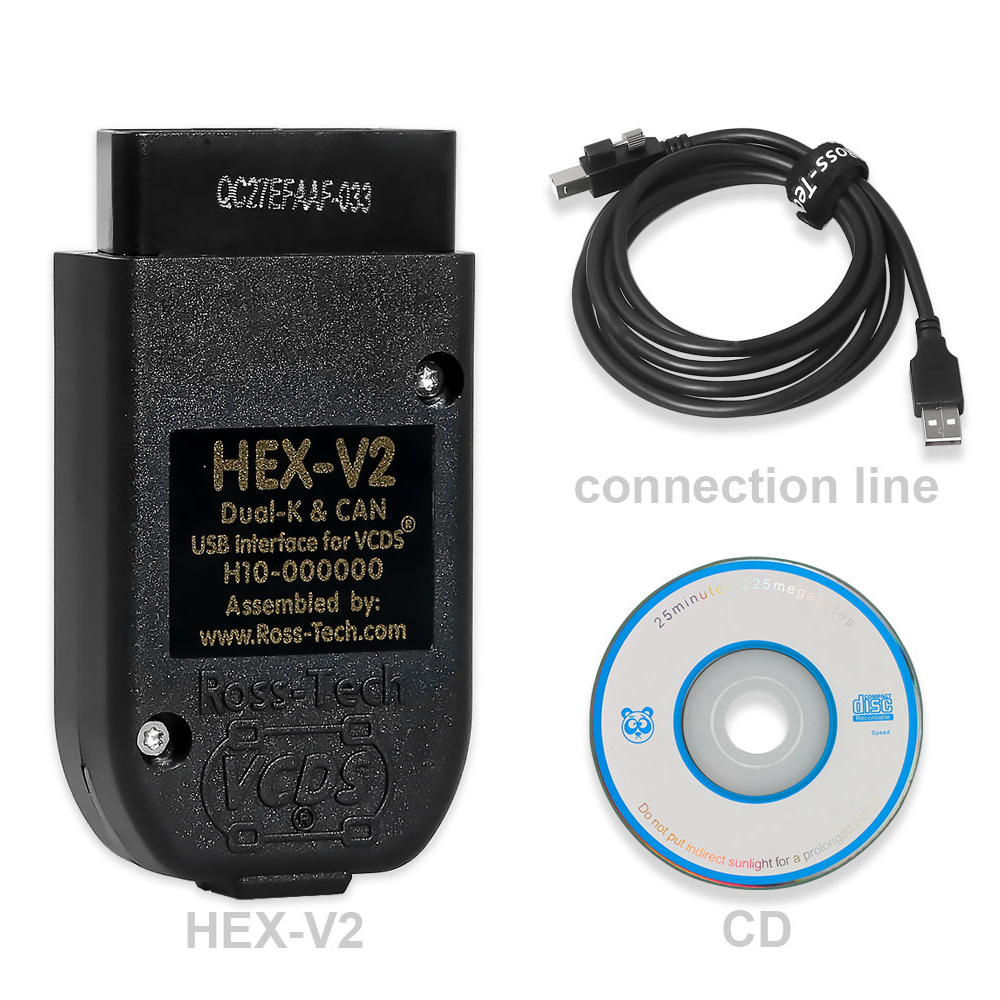 2022 Vcds Hex V2 Cable Hex Interface Vaggcom 22.3 For Vw Audi