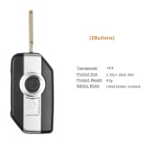 OEM BMW Motorcycle Smart Card Key with 8A Chip 2 Buttons Shell Complete Key 434.42 Mhz / 315 Mhz / 433.92 Mhz