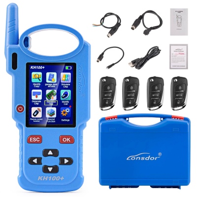 2024 Newly Lonsdor KH100+ Hand-Held Key Programmer With Four Remote Keys Added TATA and Mahindra