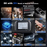 Xtool D8 Bi-Directional OBD2 Car Diagnostic Scanner CAN FD ECU Coding 38+ Service Functions